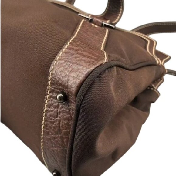 Tod's brown leather trimmed shoulder bag - Picture 11 of 16